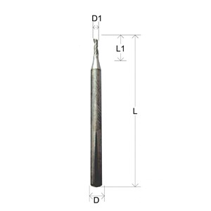 Fresa elicoidale monotagliente Z1-3X1X40/4