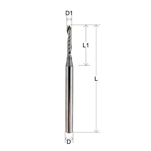 Fresa elicoidale monotagliente Z1-3X2,5X40/10